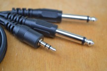 Купить Аудио кабель 2 х 6.35 мм мужской моно на 1 х 3.5 мм detaluhi.ho.ua Интернет магазин в Каменец-Подольском, устройства, радиодетали, интсрументы.
