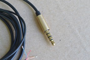 Купить Аудио кабель для ремонта наушников, черный, золотистый штекер, 4 пoлюса detaluhi.ho.ua Интернет магазин в Каменец-Подольском, устройства, радиодетали, интсрументы.