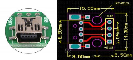 Купить Разъем mini USB, мама, на плате detaluhi.ho.ua Интернет магазин в Каменец-Подольском, устройства, радиодетали, интсрументы.