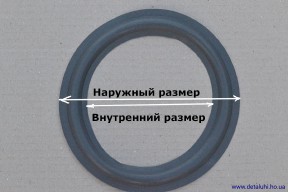 Купить Полиуретановый подвес для динамика 2.5 дюйма 67-42 мм detaluhi.ho.ua Интернет магазин в Каменец-Подольском, устройства, радиодетали, интсрументы.