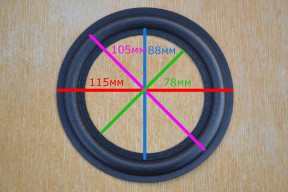 Купить Полиуретановый подвес для динамика 4.5 дюйма 115-78 мм (плотный) detaluhi.ho.ua Интернет магазин в Каменец-Подольском, устройства, радиодетали, интсрументы.